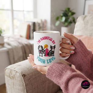 Haunted by Your Love Sugar Skull Dogs Coffee Mug