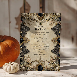Haunted Cameo Gothic Halloween Invitation
