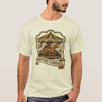 Haunted Carousel T-Shirt, Spooky Fairground Tee