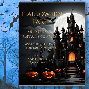 Haunted Castle Halloween Party Invitation