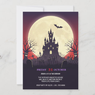 Haunted Castle Halloween Party Invitation