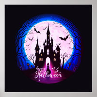 Haunted Castle Happy Halloween Creepy