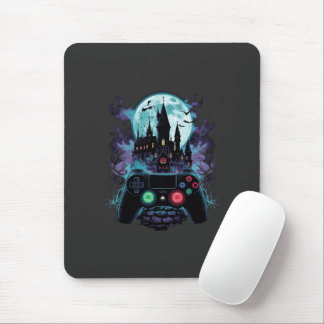 Haunted Castle Horror Gamer Design Mouse Pad