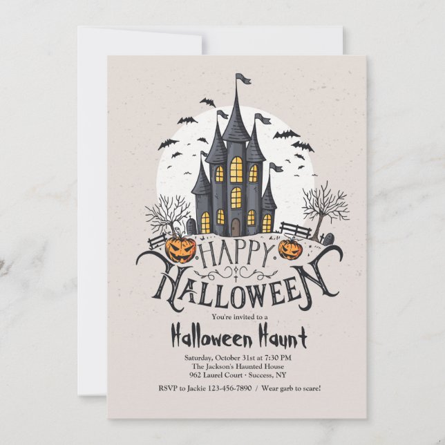 Haunted Castle Invitation (Front)