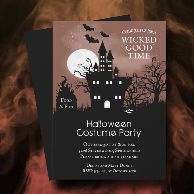Haunted Castle Spooky Halloween Invitation (Creator Uploaded)