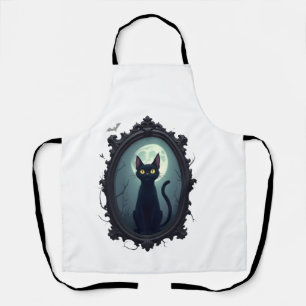 Haunted Cat Mirror Apron