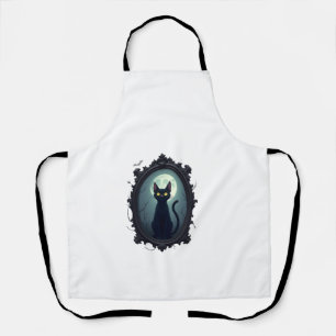 Haunted Cat Mirror Apron