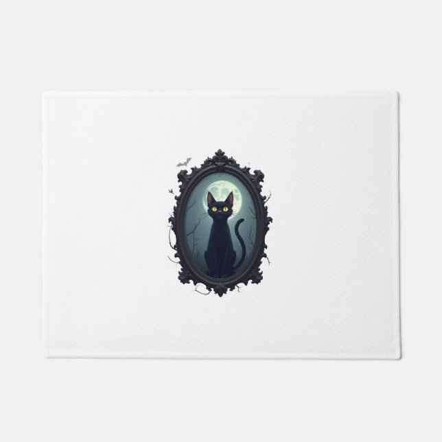 Haunted Cat Mirror Doormat (Front)