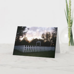“Haunted Cemetery at Sunset" Hallowe’en Card