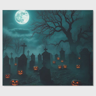 Haunted Cemetery Halloween Gift Wrap – Stunning
