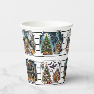 Haunted Christmas Party Cups - set 3