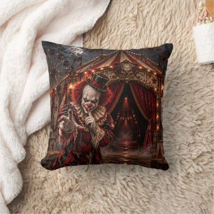 Haunted Circus Killer Clown Halloween Night Cushion