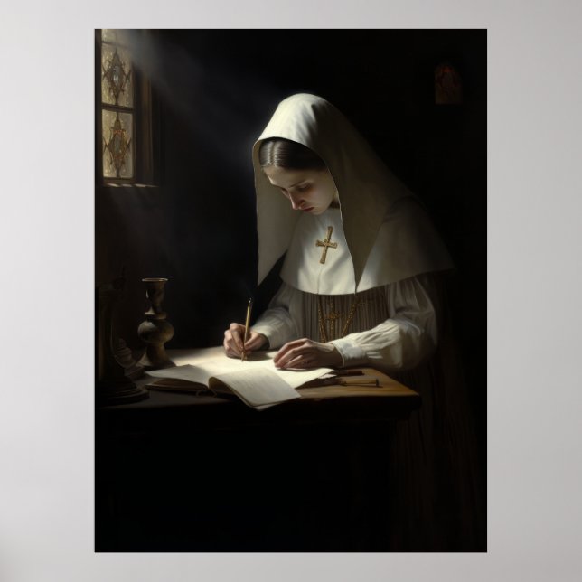 Haunted Correspondence: The Nun Writes a Letter"De Poster (Front)