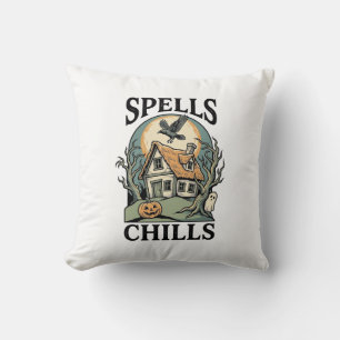 Haunted Cottage Halloween Shirt for Spooky Season_ Cushion