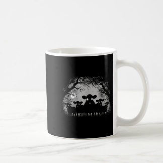 Haunted Cows Forest Black Cattle With Big Eyes Hal Coffee Mug