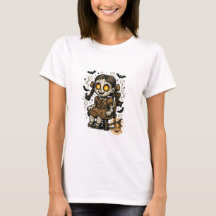 Haunted Doll – Halloween Cartoon T-Shirt