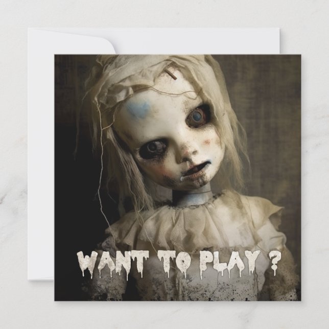 Haunted Doll Invitation (Front)