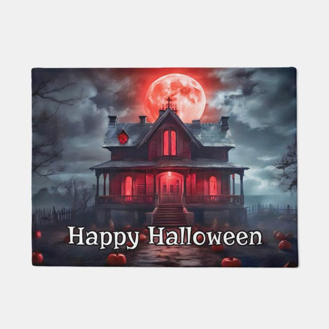 Haunted Dwelling | Happy Halloween Doormat (Front)