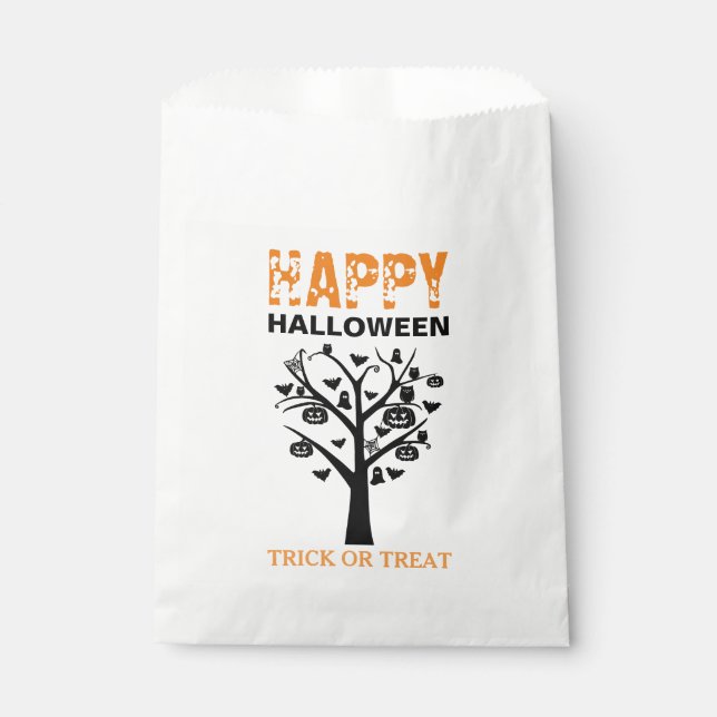 Haunted Forest Halloween Favor Bags (Front)