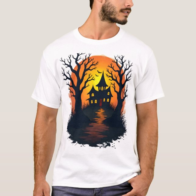 Haunted Forest � Spooky Halloween Nature Tee (Front)