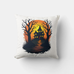 Haunted Forest � Spooky Halloween Nature Tee Cushion