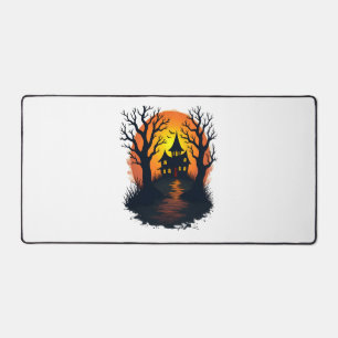 Haunted Forest � Spooky Halloween Nature Tee Desk Mat