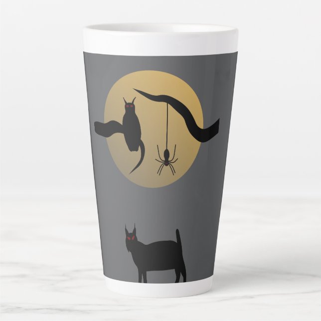 Haunted Full Moon Latte Mug (Front)