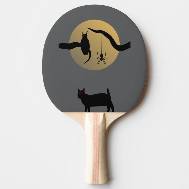Haunted Full Moon Ping Pong Paddle (Front)