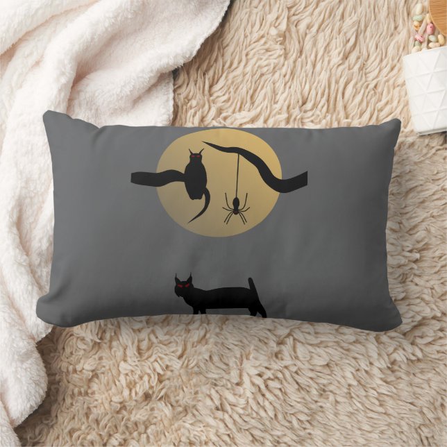Haunted Full Moon Throw Pillow (Blanket)