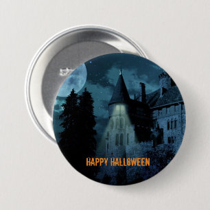 Haunted Goth Mansion Halloween  7.5 Cm Round Badge