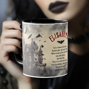 Haunted Gothic Dracula's Castle Vintage Halloween Mug