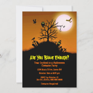 Haunted Grave Yard Halloween Party Invitation