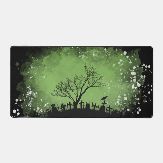 Haunted Graveyard Desk Mat (Front)