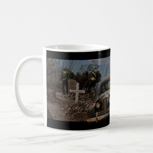 Haunted Graveyard in Tombstone Coffee Mug (Left)