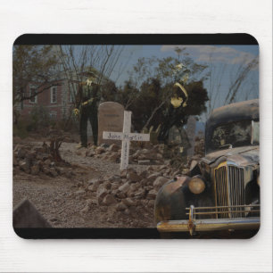 Haunted Graveyard in Tombstone Mouse Pad
