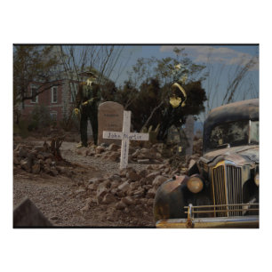 Haunted Graveyard in Tombstone Photo Print