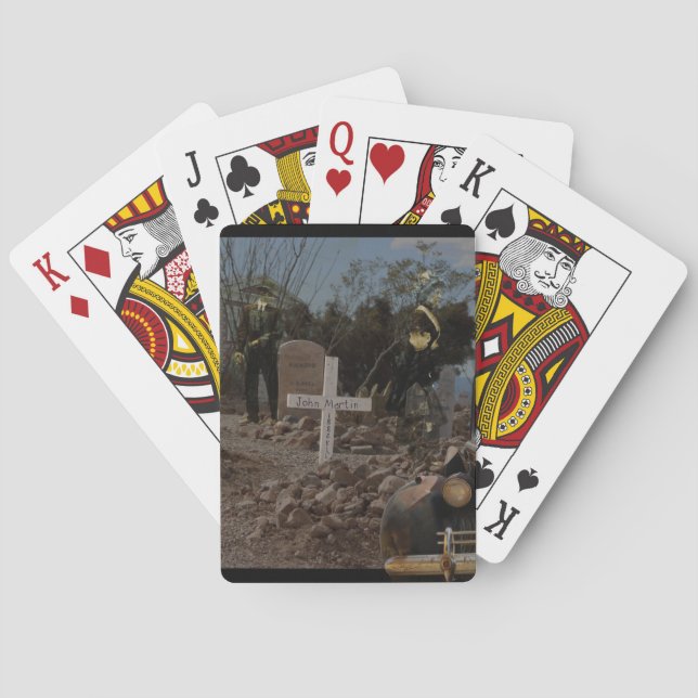 Haunted Graveyard in Tombstone Playing Cards (Back)