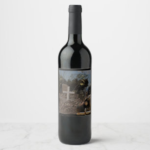 Haunted Graveyard in Tombstone Wine Label
