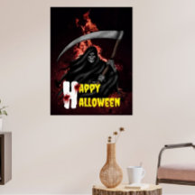Haunted Grim Reaper Custom Halloween Posters 