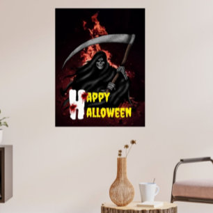 Haunted Grim Reaper Custom Halloween Posters