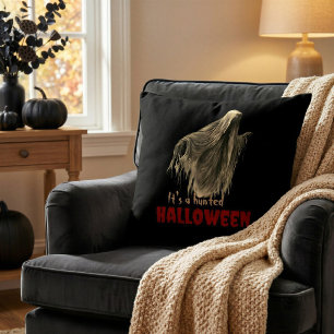 Haunted Halloween Ghost Throw Pillow Decor