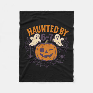 Haunted Halloween Haunted 67 Number 67 Six Seven M Fleece Blanket