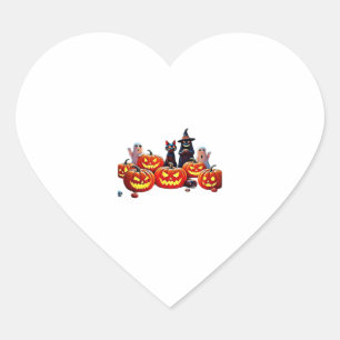 Haunted Halloween Night Design Classic T-Shirt Heart Sticker