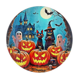 Haunted Halloween Night Design Cutting Board