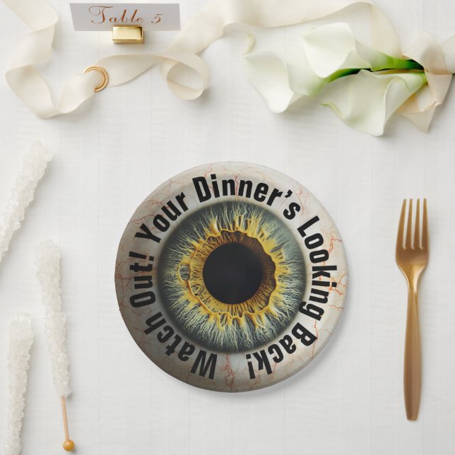 👁️Haunted Halloween Party! Paper Plate (Wedding)