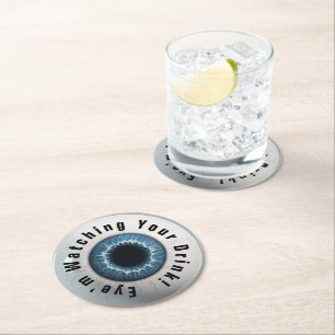 👁️Haunted Halloween Party! Round Paper Coaster