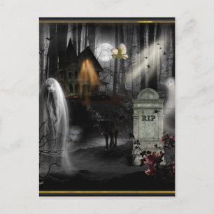 Haunted Halloween Postcard