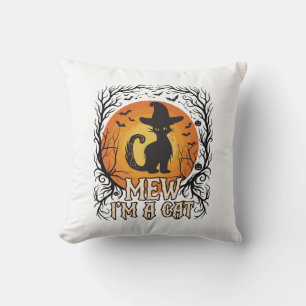 Haunted Halloween Pumpkin Spooky Night Ghost Silho Cushion