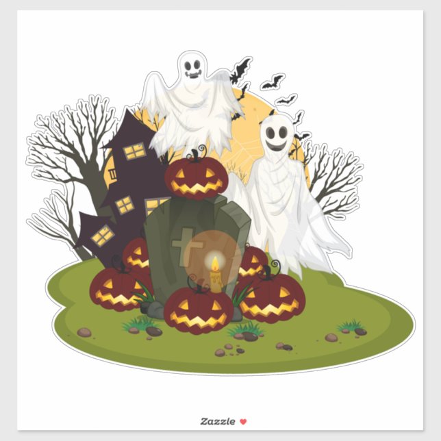 Haunted Halloween Scene (Sheet)