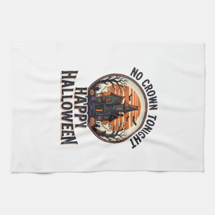 Haunted Halloween Shirt With Spooky Manor Art_1 Tea Towel